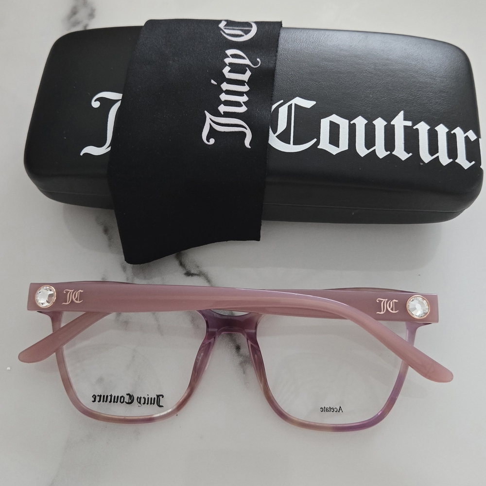Juicy Couture Women's Eyeglasses Fuchsia Havana Cat Eye Frame JU 215 02TM 00